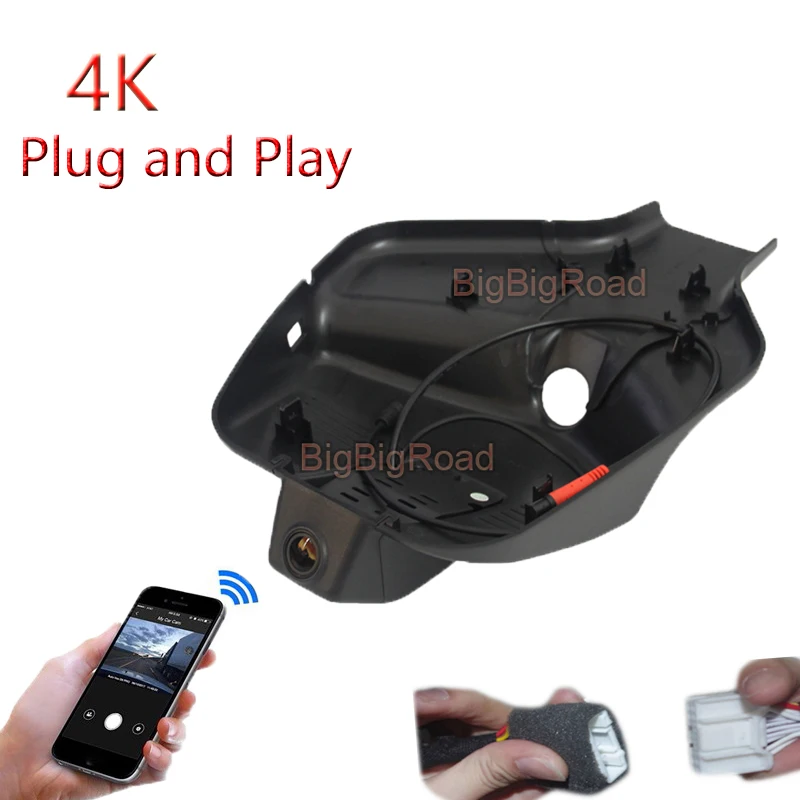4K Plug And Play Car Wifi DVR Video Recorder Dash Cam Camera For Ford Edge 2019 2020 2021 FHD 2160P Wide Angle