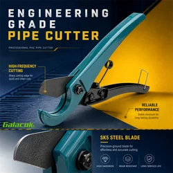 Portable 0-42mm PVC Pipe Cutter SK5 Blade Aluminum Alloy PPR PE PVC Tube Cutter Professional Plumbing Hand Tool Pipe Scissors