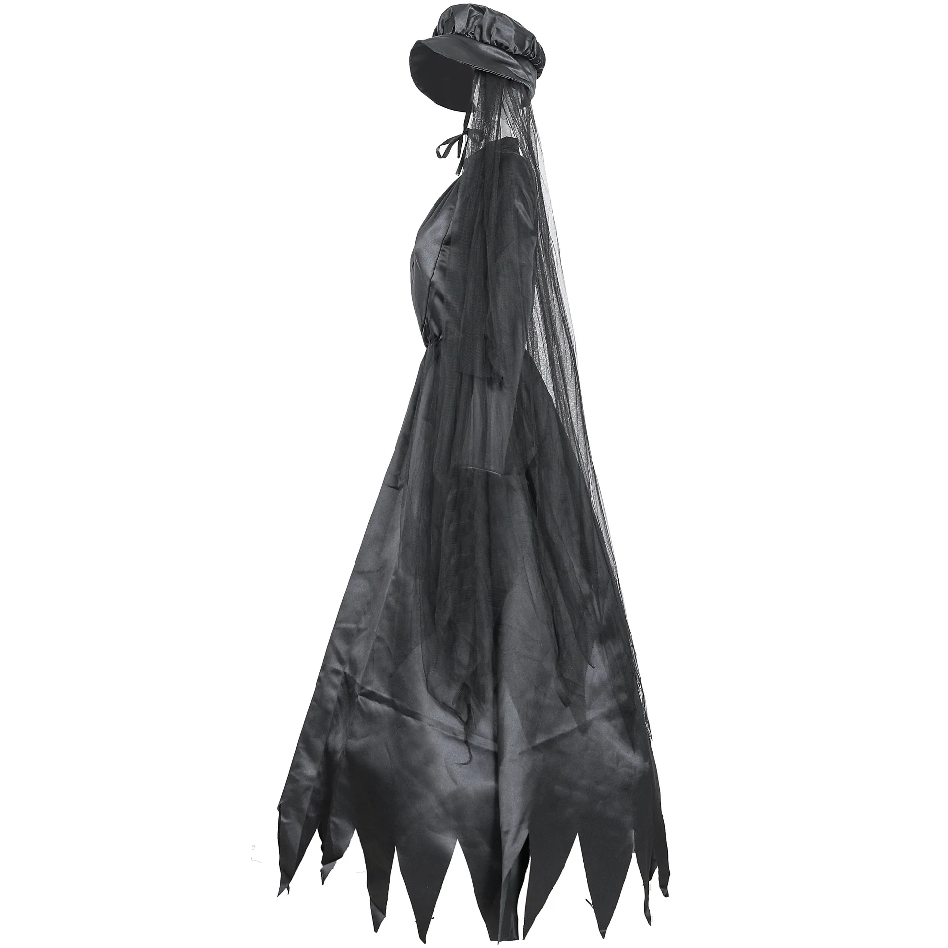 Costume Cosplay de Vampire pour femmes, robe à capuche, Cape du jour des morts