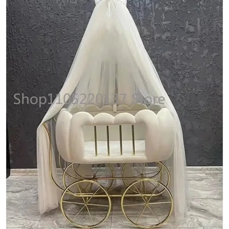 Top12Modern Multifunctional Baby Cradle Comfortable Metal Crib Convenient Function Bedroom Restaurant Hotel Use