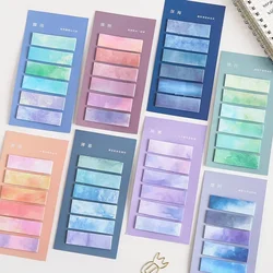 120 Sheets Morandi Gradient Color Sticky Note Kawaii Sticky Notes Cute Index Memo Pad Bookmark Paper Sticker