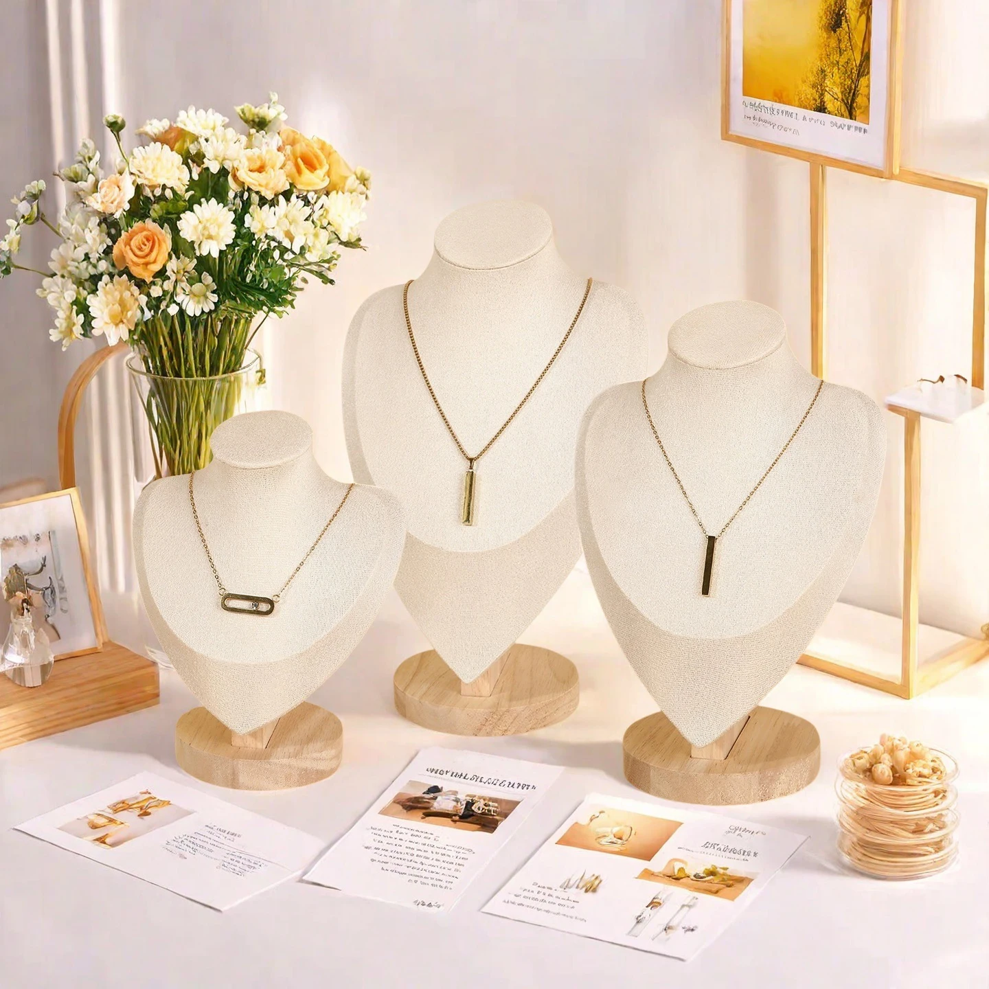 

Бархатное портретное ожерелье, кулон-органайзер, подставка для ювелирных изделий, ювелирный манекен, бюст, ожерелье, кулон, витрина