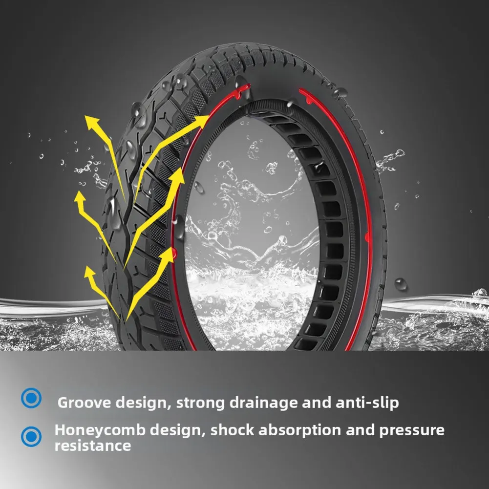 

Непневматическая сплошная шина 12x2 12 12 дюймов для электровелосипедов с дренажными канавками и системой рассеивания тепла
