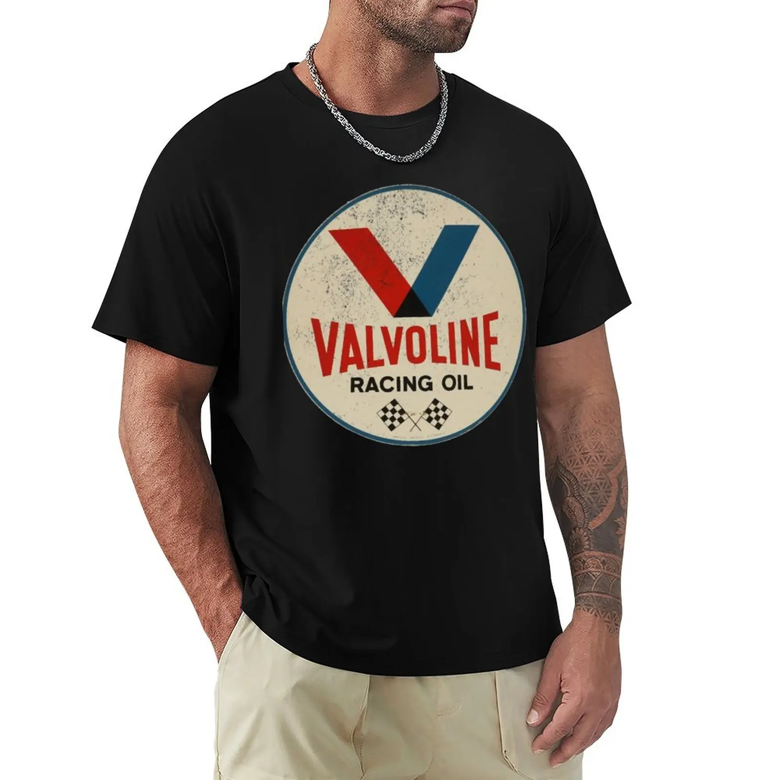 Valvoline Racing Sign T-Shirt sublime quick-drying sports fans vintage big and tall t shirts for men