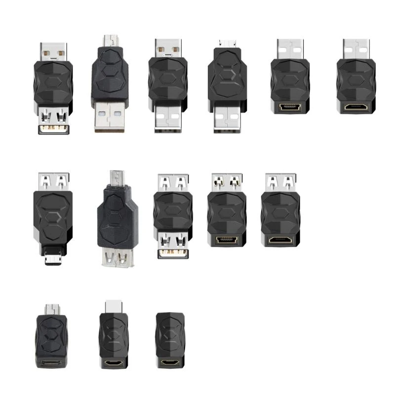 090f USB Adapter USB Micro to Mini USB Konverter Perempuan BIDIRECTIONAL 480Mbps
