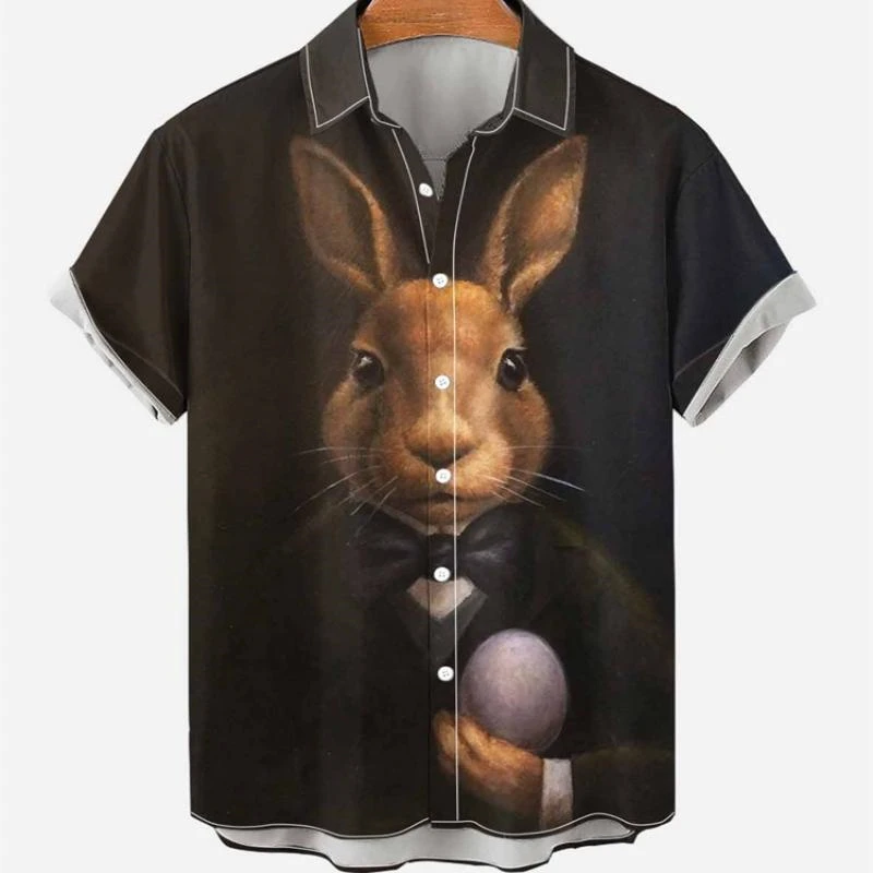 

Модные гавайские рубашки с графическим принтом в виде акулы для мужчин, летние стильные рубашки с коротким рукавом и 3D-принтом, свободная дышащая блузка с воротником и пуговицами