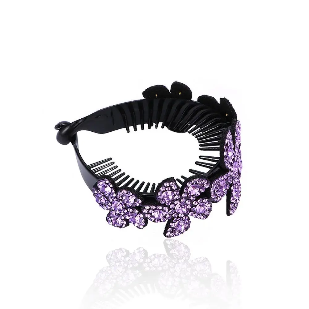 

Meatball Rhinestone Women Hair Accessories Twistclip Floral Hairclaw Hair Pins Barrettes Headwear