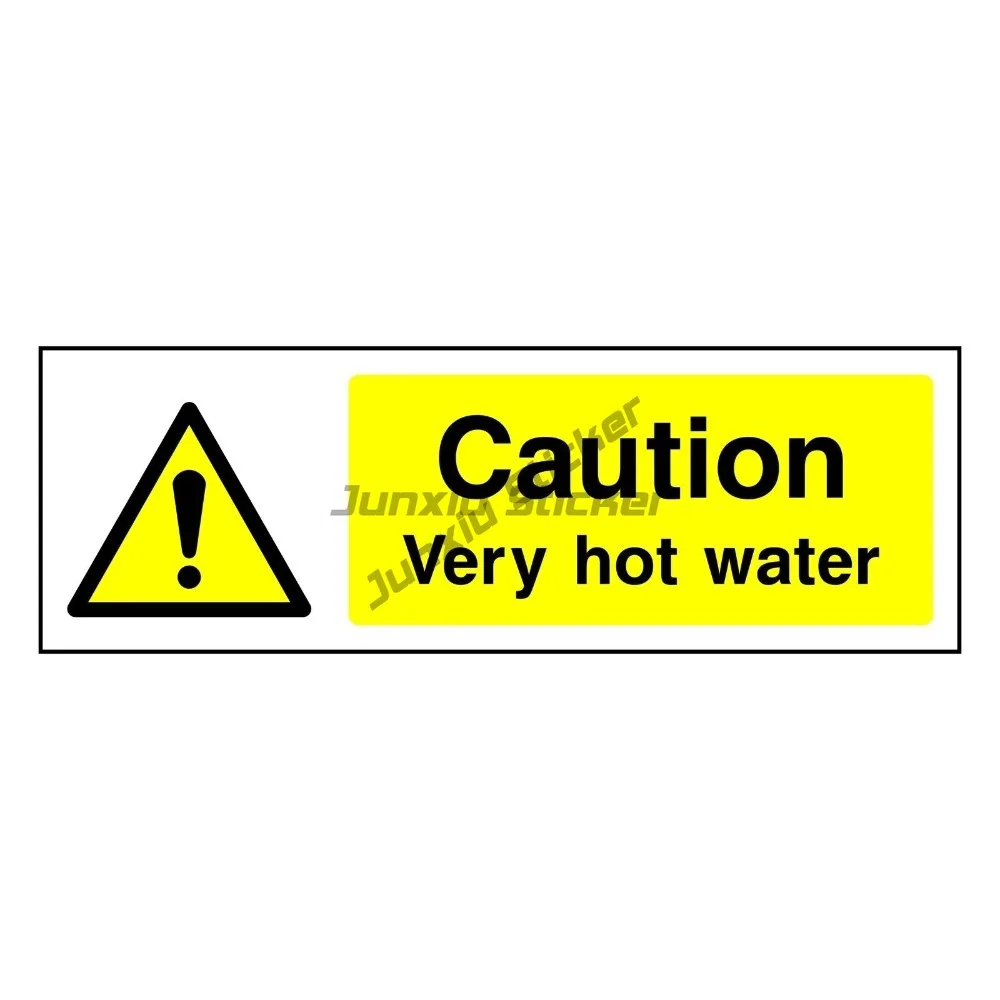 

Caution Very Hot Water Sign or Sticker Exterior Camping Sticker Car Decoration Stickers Truck Camper Decals Pvc