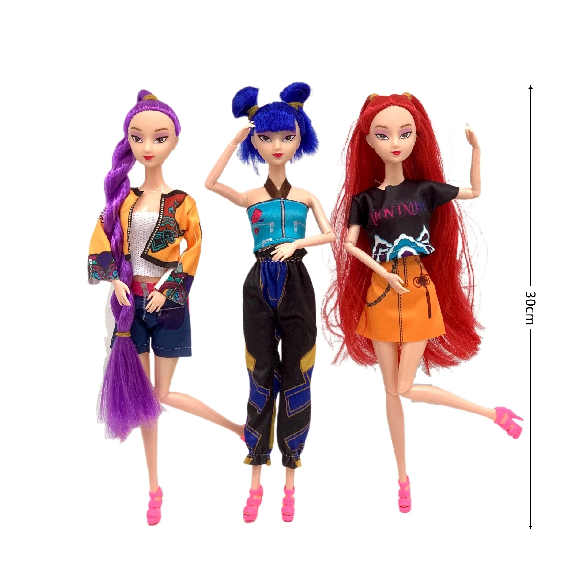 2026 Kpop Demon Hunters Girl Group Action Figure Anime Cartoon Dolls Movable Joints Model Toy Desktop Decor Collection Girl Gift