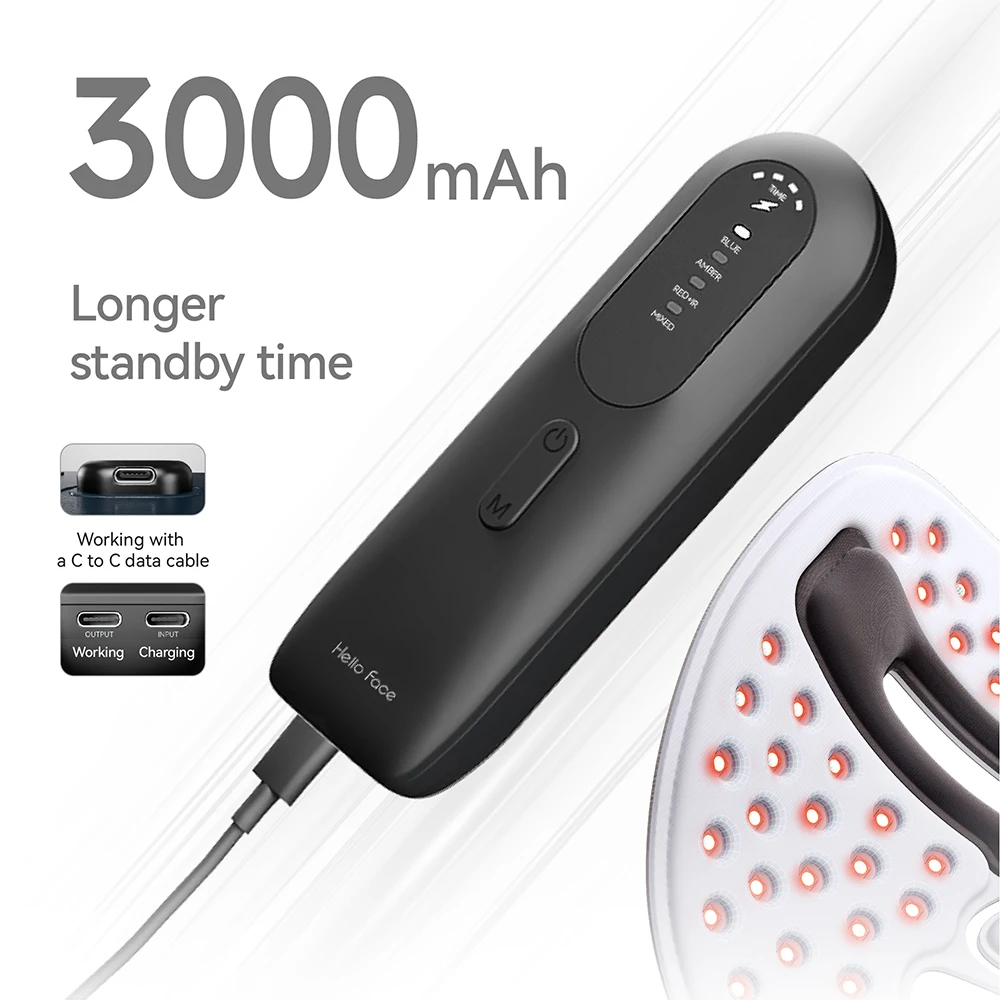 Controlador Hello Face: Compatible con Cinturón LED L120, Máscara LED M500/M500S y Máscara L6