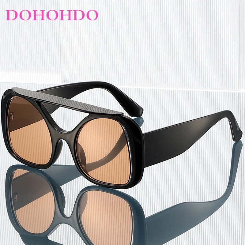 

Trendy Oversized Pilot Personality Sunglasses For Women Men Fashion Designer Outdoor Eyeglasses Summer Driving Shades UV400 Очки