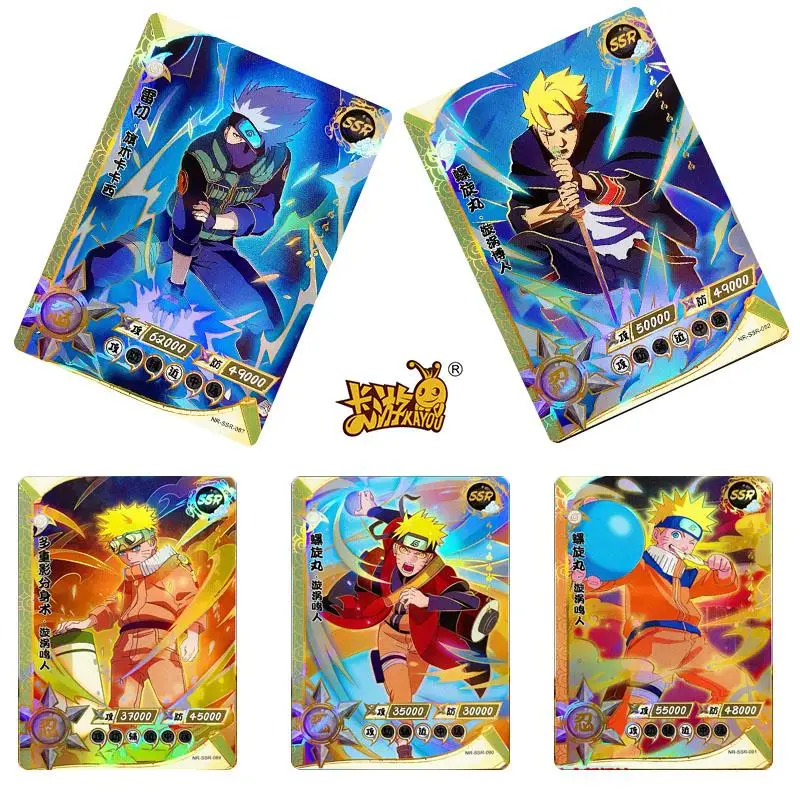 Bayou NarAAKakashi Uzumaki BorAAAnime Personnages Bronzage Rare Collection Flash Carte Ssr-130Pcs Dessin Animé Jouets Cadeau De Noël