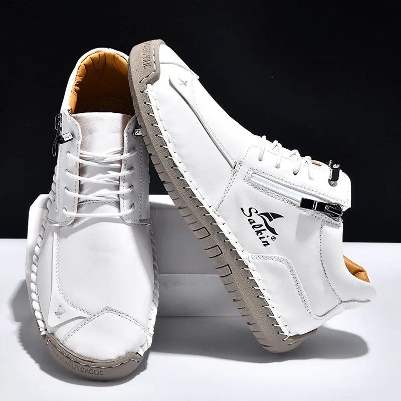 Herren-Freizeitschuhe, hohe Sneakers, Herren-Outdoor-Stiefeletten, atmungsaktiv, bequem, weiche Sohle, luxuriöse, modische Herrenschuhe – Detail 6
