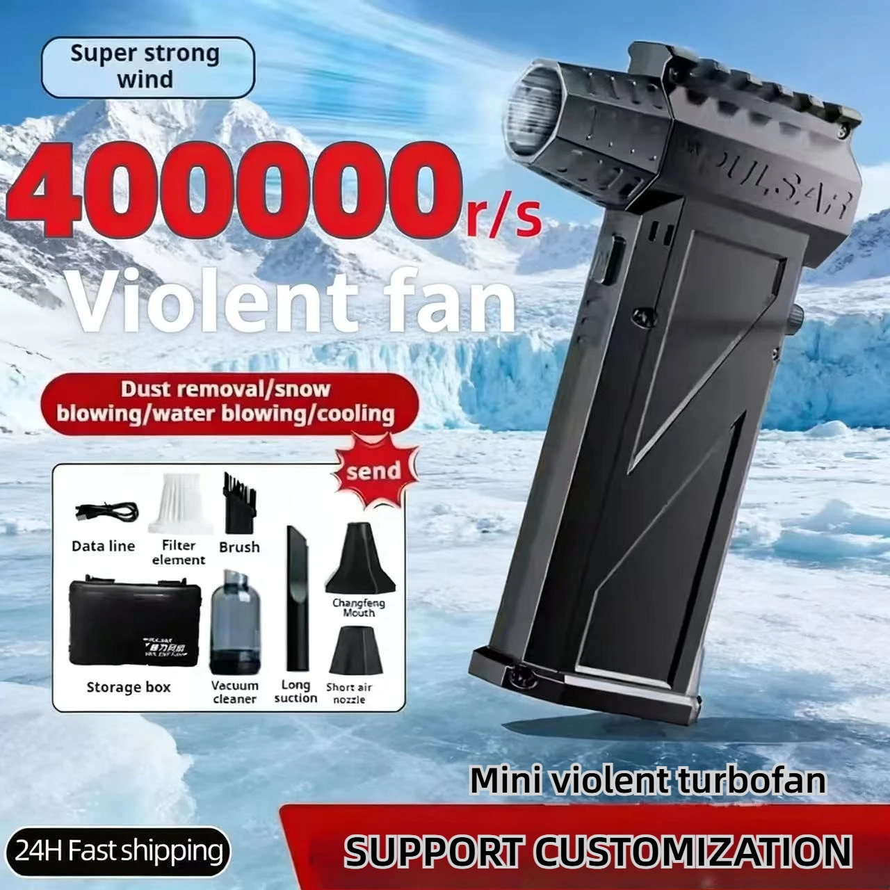 

9900000RPM X3Pro Turbo Jet Blower Powerful Air Blower Brushless Motor Turbo Fan Wind Speed 52m/s 8000mAh Souffleur Air Puissant