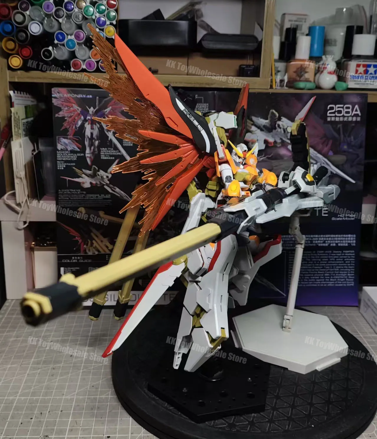 GAOGAO HG 1/144 Zgmf-X42s Heine Destiny en A-Gxq754 V2 Zeus Silhouette Assembly Model Kits Action Figure Robot Plastic Model