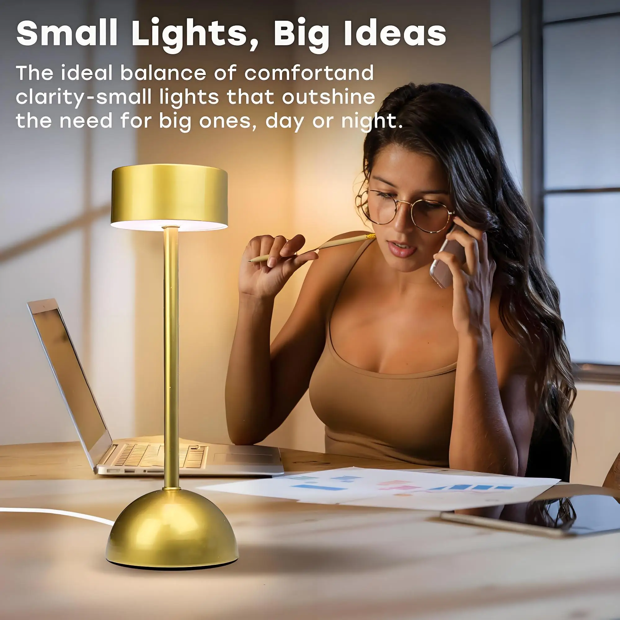 Minimalist cylindrical lampshade upright desk lamp with soft lighting, kitchen bar counter, bedroom headboard, desktop decoratio