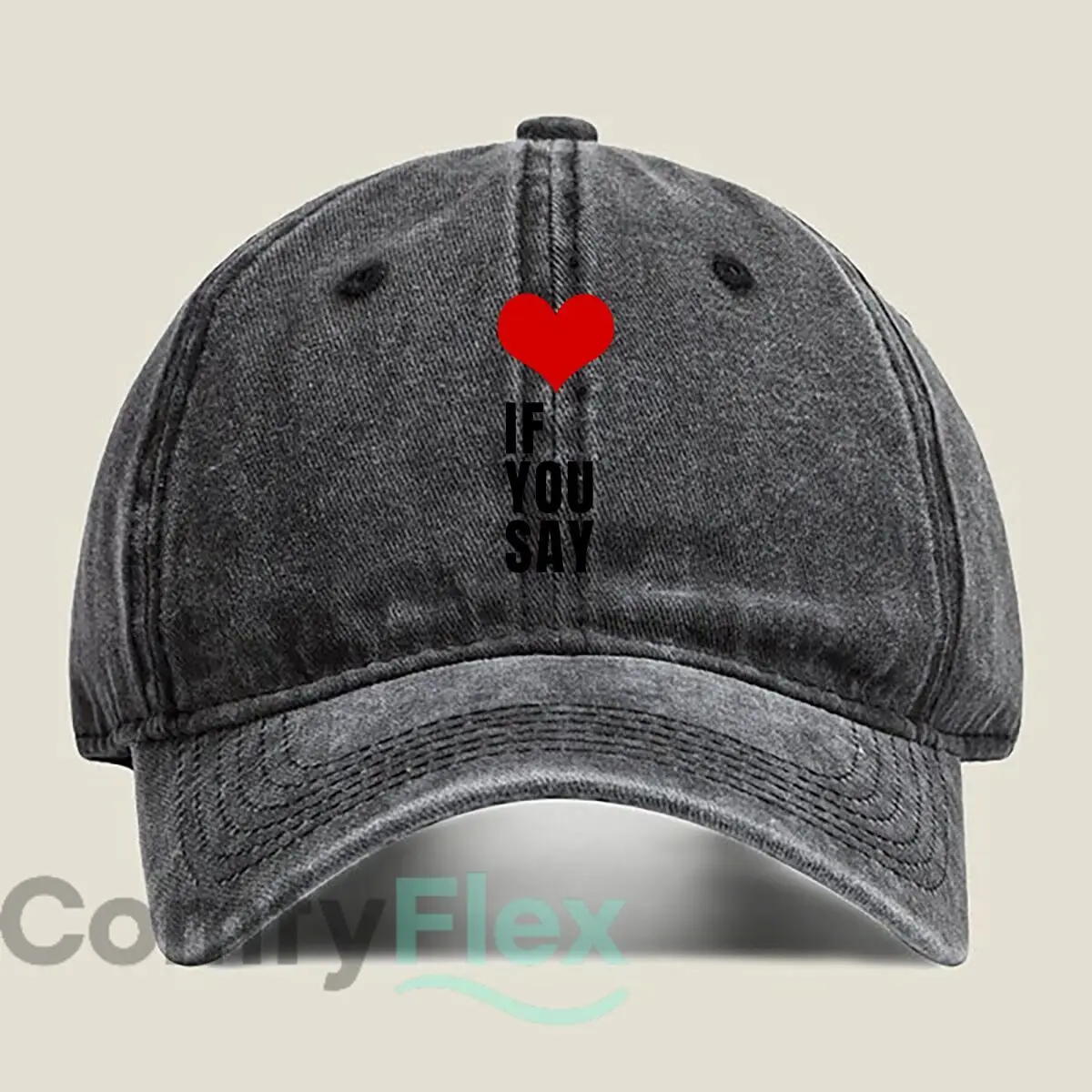 عبارة القلب لعوب رومانسية نص تحت عنوان تصميم قبعة بيسبول مغسولة في الهواء الطلق للمرأة للجنسين أنثى موضة أبي قبعة الهيب هوب #1