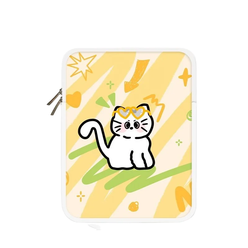 

Cute Cartoon Cat Laptop Sleeve Carrying Case 13.6 15 15.6 Inch Computer Bag for Macbook AirM1 13.3 PRO14 15 Inch ASUS HP Sleeve