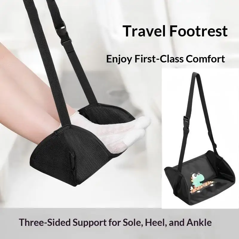 Portable Car Travel Foot Mats Car Travel Rest Foot Pad Foot Hammock Adjustable Length Adults And Children Long Flight Essentials
