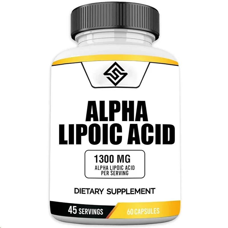 Lipoic Acid, 1300 Milligrams Per Serving, Vegan, Gluten Free, Non Gmo, 60 Capsules