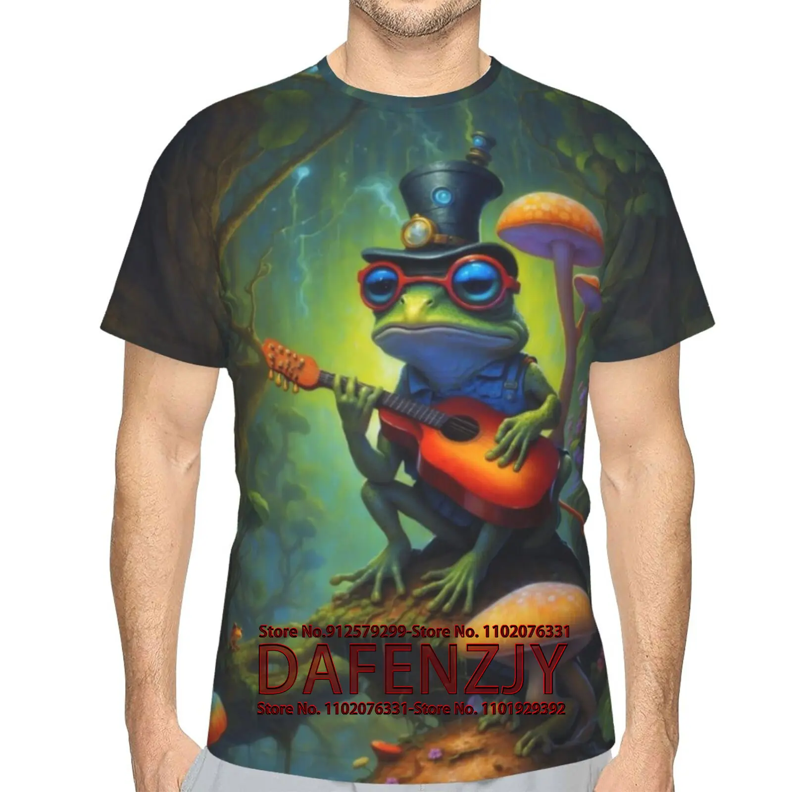 Men's and Women's Shirts Fashion Casual Novelty frog Tees 3D Graphic T-Shirts Teens Tops