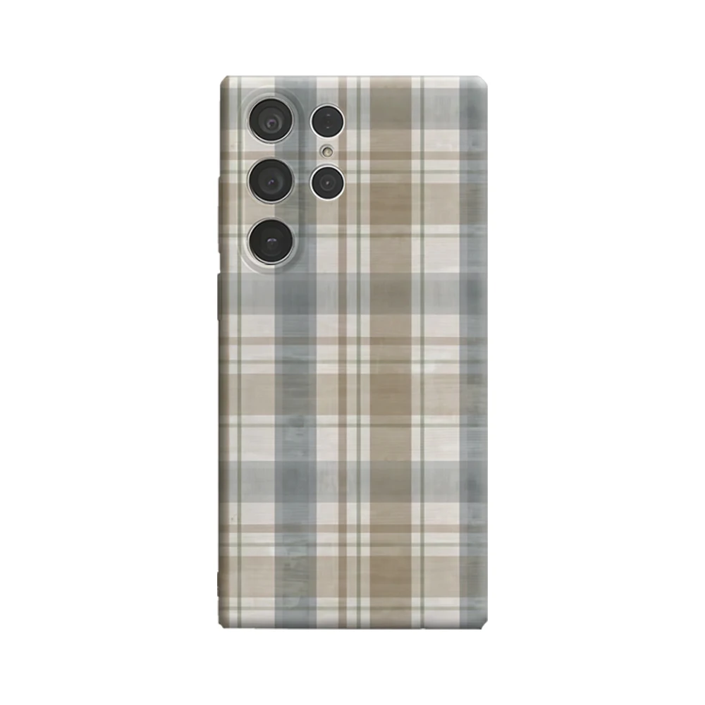 Warmfarbene Handyhülle mit Schachbrettstruktur für Samsung Galaxy S25 Ultra S24 S23 Ultra Plus, stoßfeste, doppellagige Rückseite