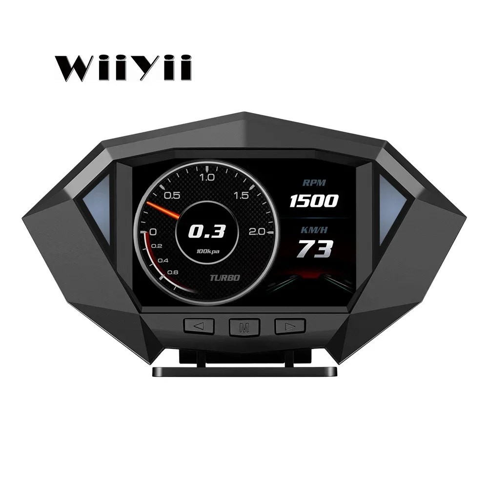 

2025 Factory Direct New Car OBD2 GPS LCD Meter diagnostic tools HUD Head Up Display GPS Slopemeter P1 Car obd Gauge