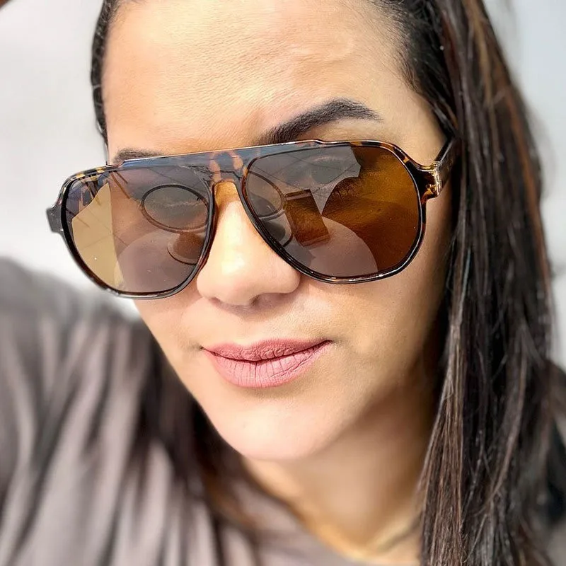Retro Runde Sonnenbrille Damen Mode Farbverlauf Gläser Herren Punk Übergroße Fahrerbrille