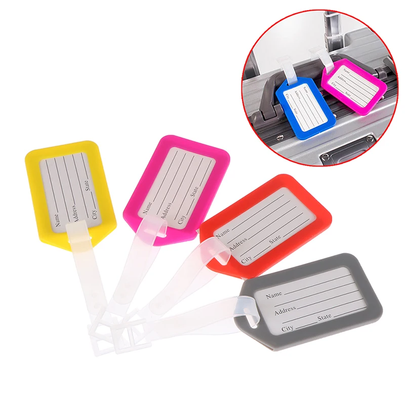 10pcs Luggage Tags Suitcase Label Baggage Portable Label Travel Accessories