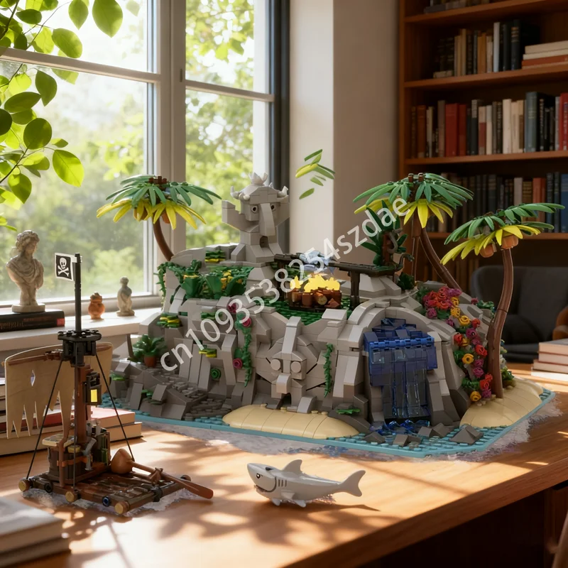1858 قطعة MOC TAPU جزيرة القراصنة نموذج اللبنات هدايا عيد الميلاد العمارة تجميع لعبة فكرة الإبداعية عيد ميلاد الاطفال #1
