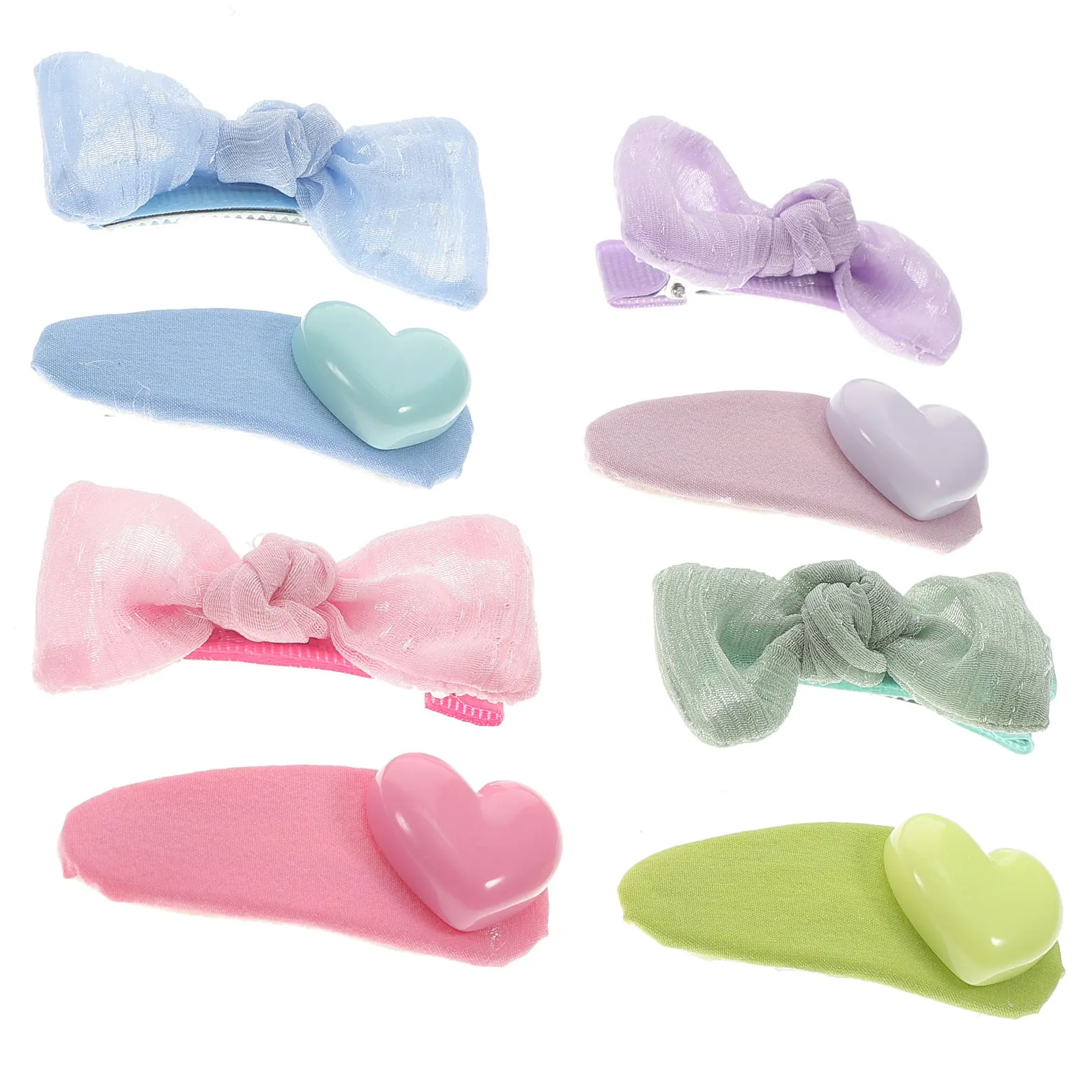 

8 шт. заколок для волос в конфетных цветах для девочек, милые заколки-невидимки, безопасные и прочные аксессуары для волос для вечеринок, Рождества, танцев, косплея