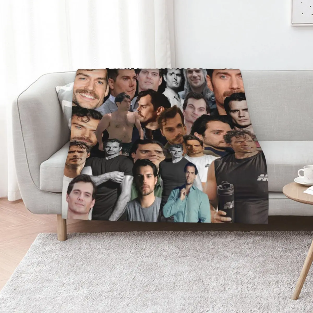 

henry cavill photo collage Throw Blanket Blankets Sofas Of Decoration Retros Extra Large Throw Sofa Blankets