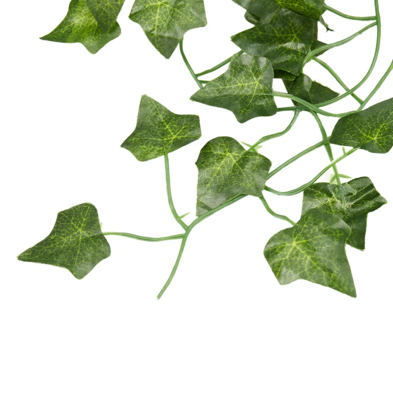 2M Long Artificial Plants Green Ivy Leaves Artificial Grape Vine Fake Parthenocissus Foliage Leaves Home Wedding Bar Decoration