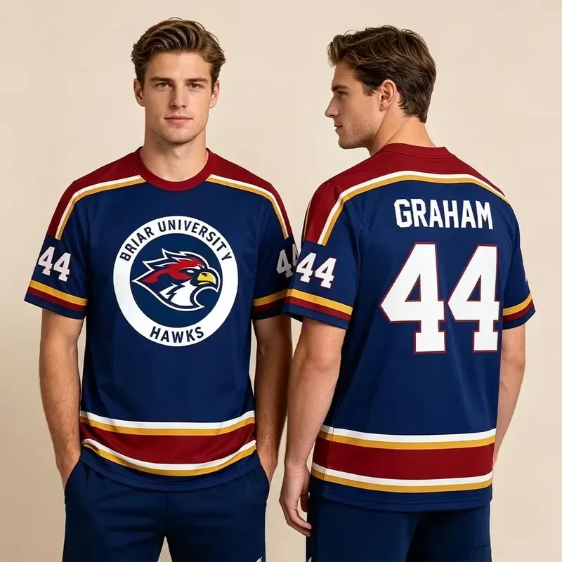 2026 Off Campus TV Series Briar University Hockey Jersey Graham 44 DI LAURENTIS 66 Cosplay T-shirt Men Women Fans Round Neck
