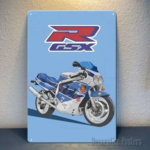 1r,Suzuki Gsxr Motorcycle Metal Poster - Collectable Sign - Size:20x30cm-metal sign