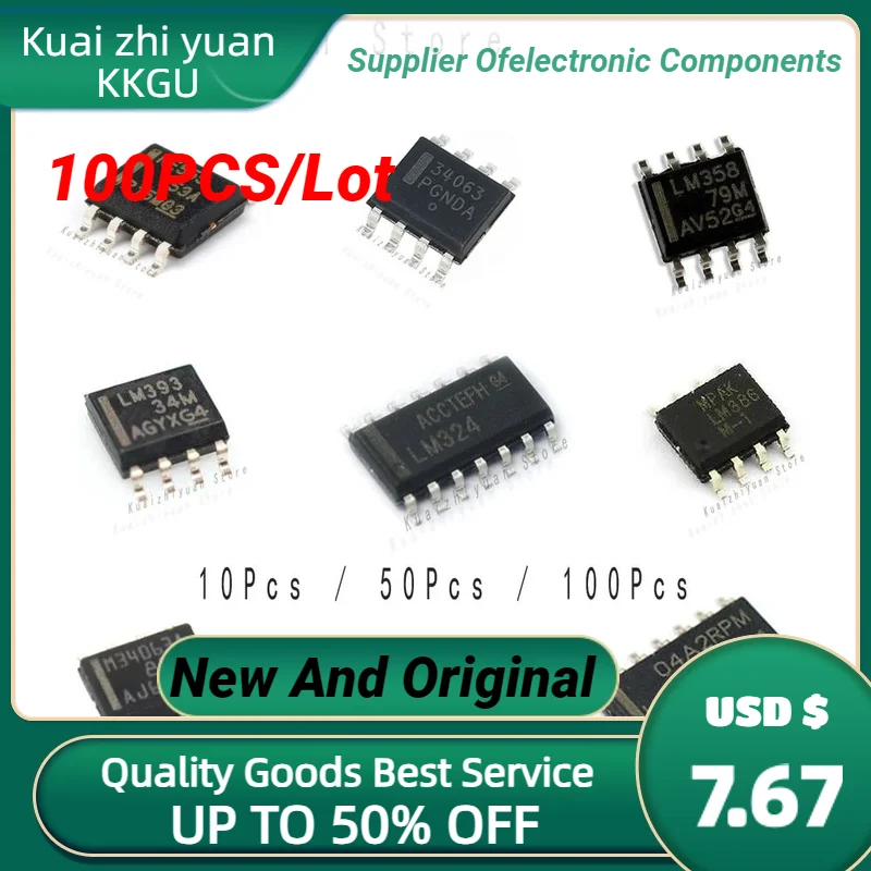 100PCS/Lot New and Original LM358DR LM393DR NE555DR LM339DR LM324DR MC34063ADR LM386MX-1 Quality Goods