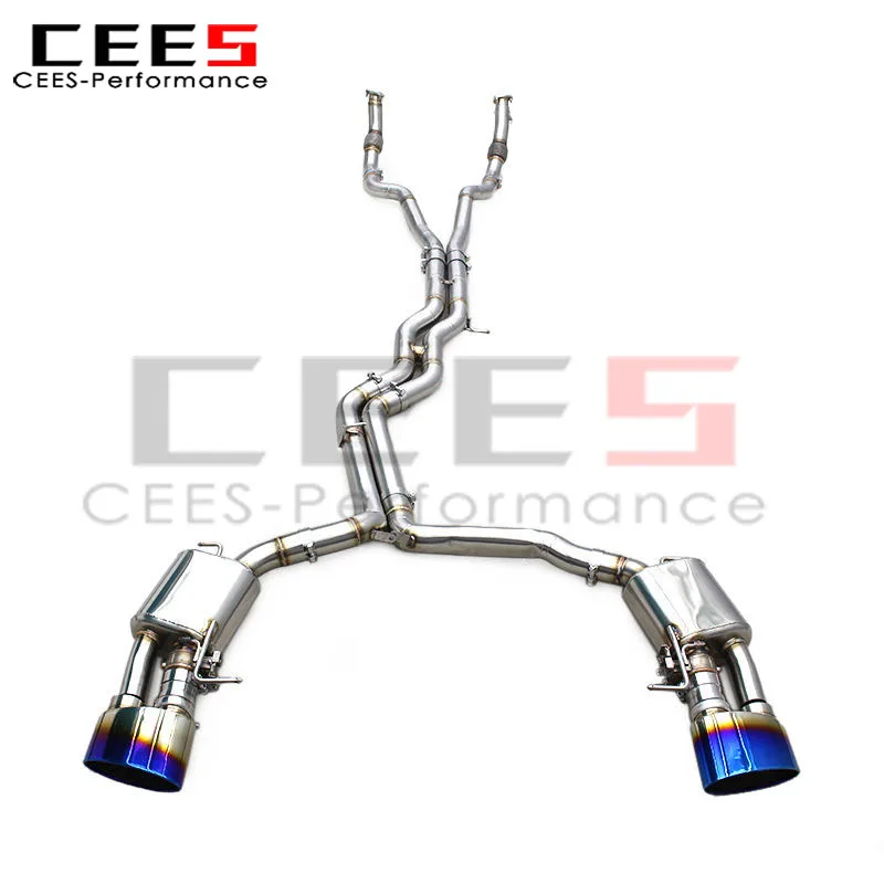 

CEES Valvetronic Catback для Audi RS6/RS7 C8 4.0T 2019-2024, глушитель из нержавеющей стали с выхлопной системой управления клапаном