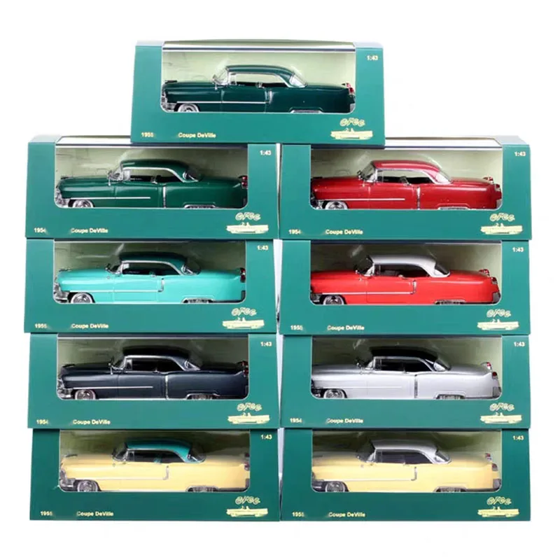 GFCC-Coupe DeVille, simulación de coches Vintage, vehículos de juguete fundidos a presión, colección de modelos, regalos para niños, 1/43, 1954