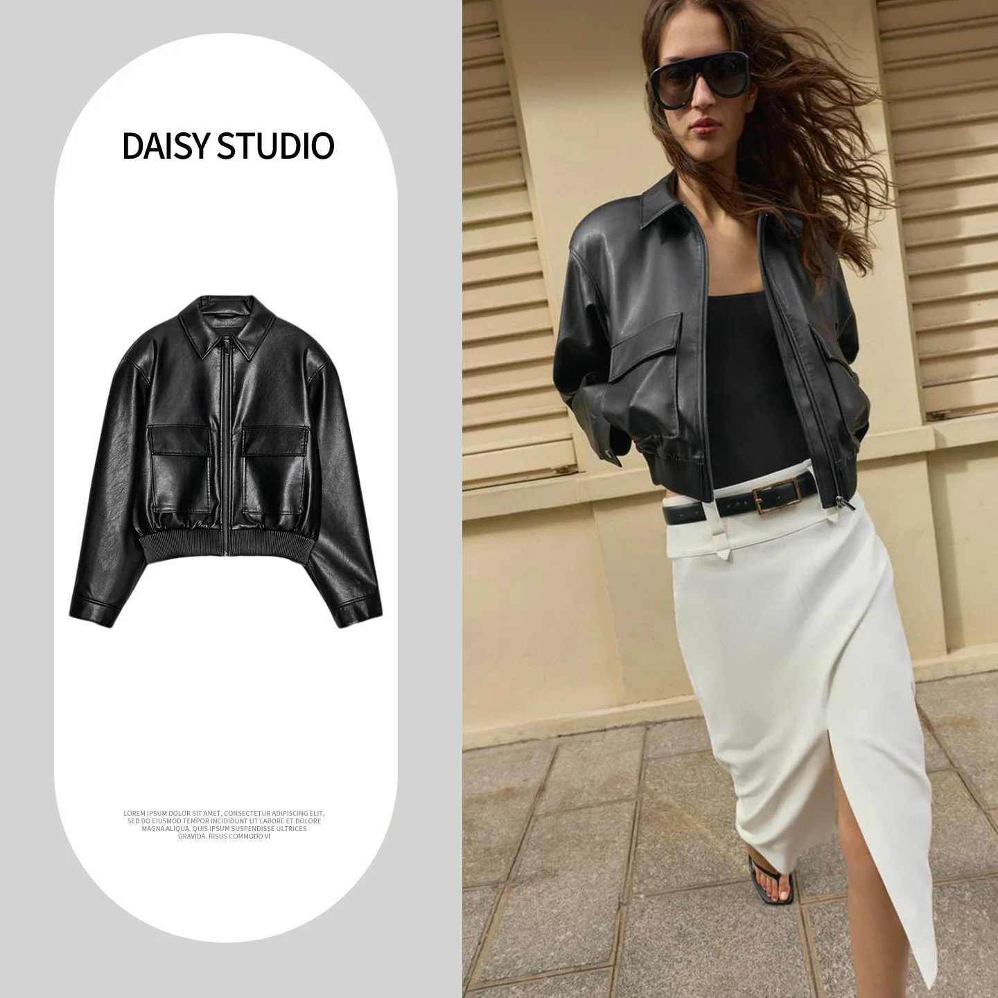 

Новая женская демисезонная куртка-пилот из искусственной кожи с длинными рукавами, отложным воротником, утепленными плечами, повседневная, приталенного кроя, короткая.