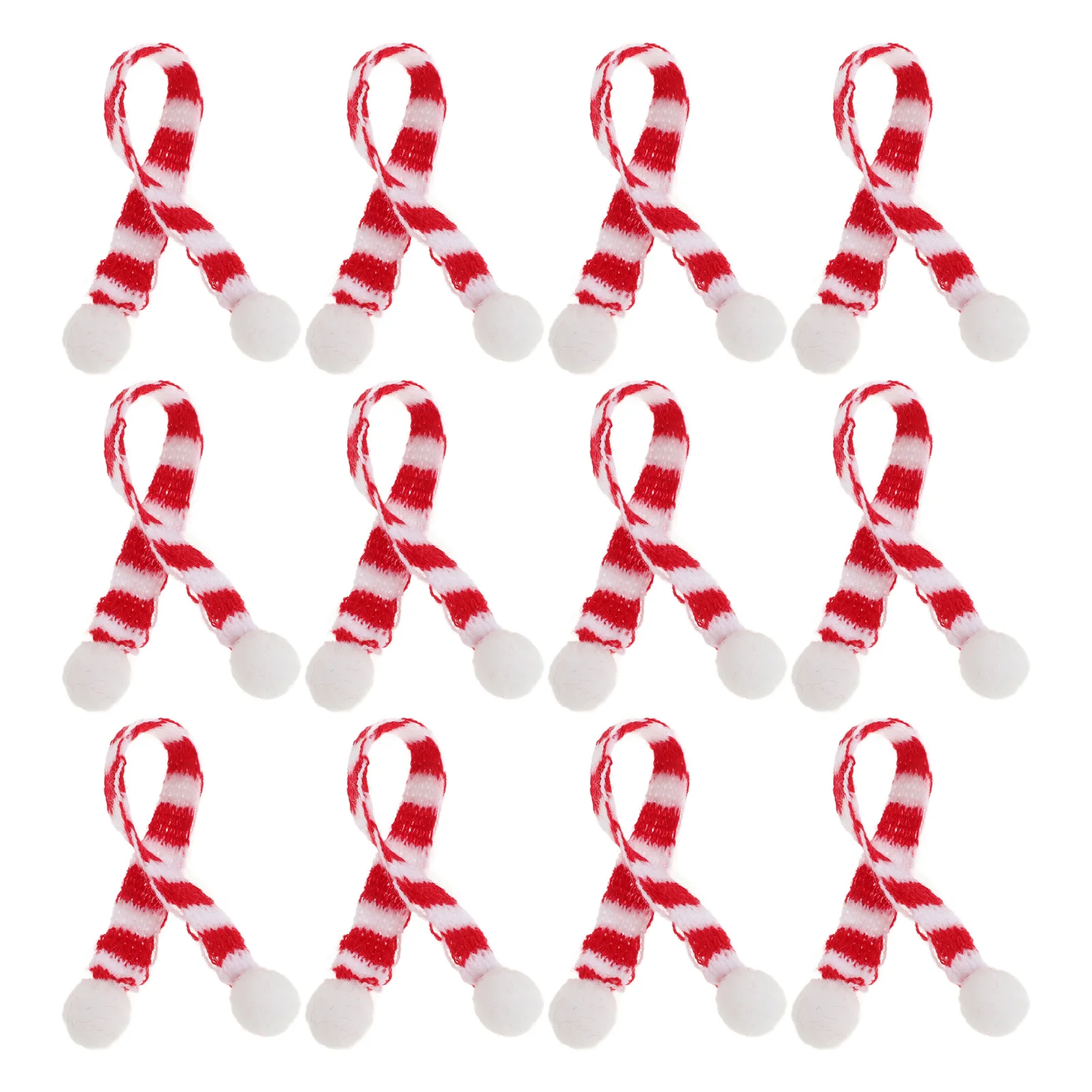 12 Pcs Mini Christmas Scarf Bottle Wreath Clothing Cover for Xmas Party Ornament Man Santa Ornaments