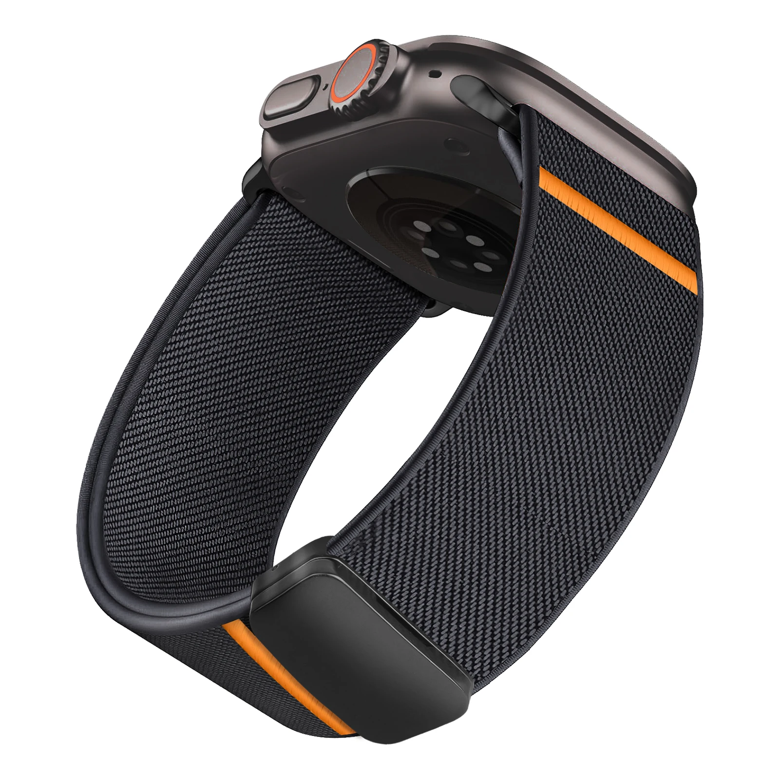 Magnetische Nylon-Schlaufe für Apple Watch Ultra 4 3 2 Armband 49mm 44mm 46mm 45mm 42mm Armband iWatch Series 12 11 10 9 8 7 SE – Detail 2