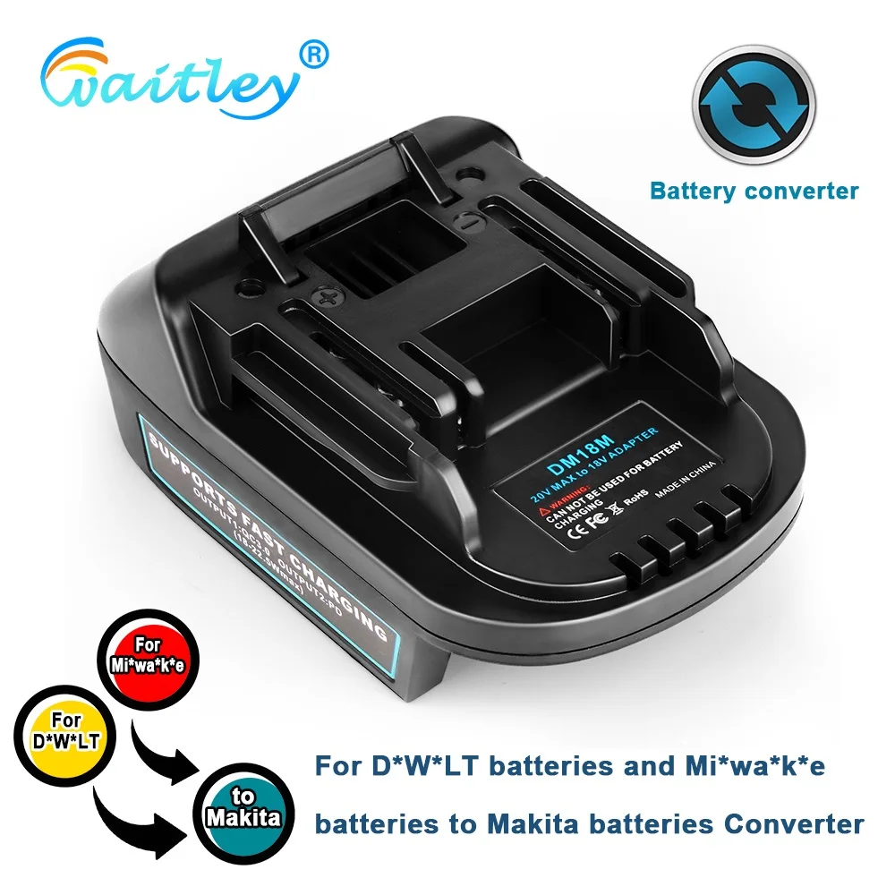 Battery Adapter Compatible with DEWALT or Milwaukee conversion to Makita Batteries MAKITA Power Tool Accessories Replaces Bl1850