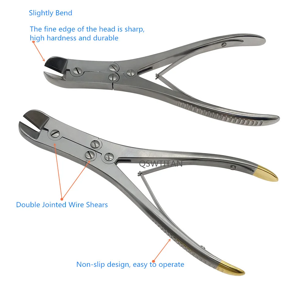 1pc Double Jointed  Wire Cutter Scissors Bevel Shears Bone Surgical Instruments Orthopedic scissors