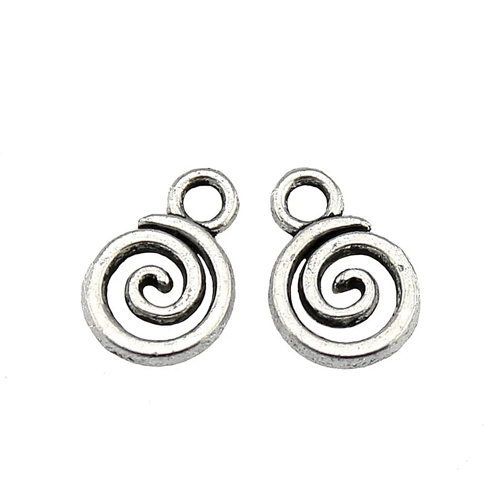 Accessories For Women Swirl Charms Jewellery Making Supplies 11x8mm 40pcs