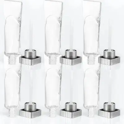 6 قطعة أنابيب ملمع الشفاه الصغيرة القابلة لإعادة الملء حاويات بلاستيكية فارغة 4 مللي زجاجات بلسم الشفاه المحمولة خفيفة الوزن لمستحضرات التجميل #6