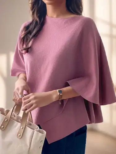 ZANZEA Blusa de moda para mujer Chic 3/4 manga dobladillo con volantes camisa superior 2025 verano cuello redondo Blusa suelta elegante Túnica de trabajo Irregular