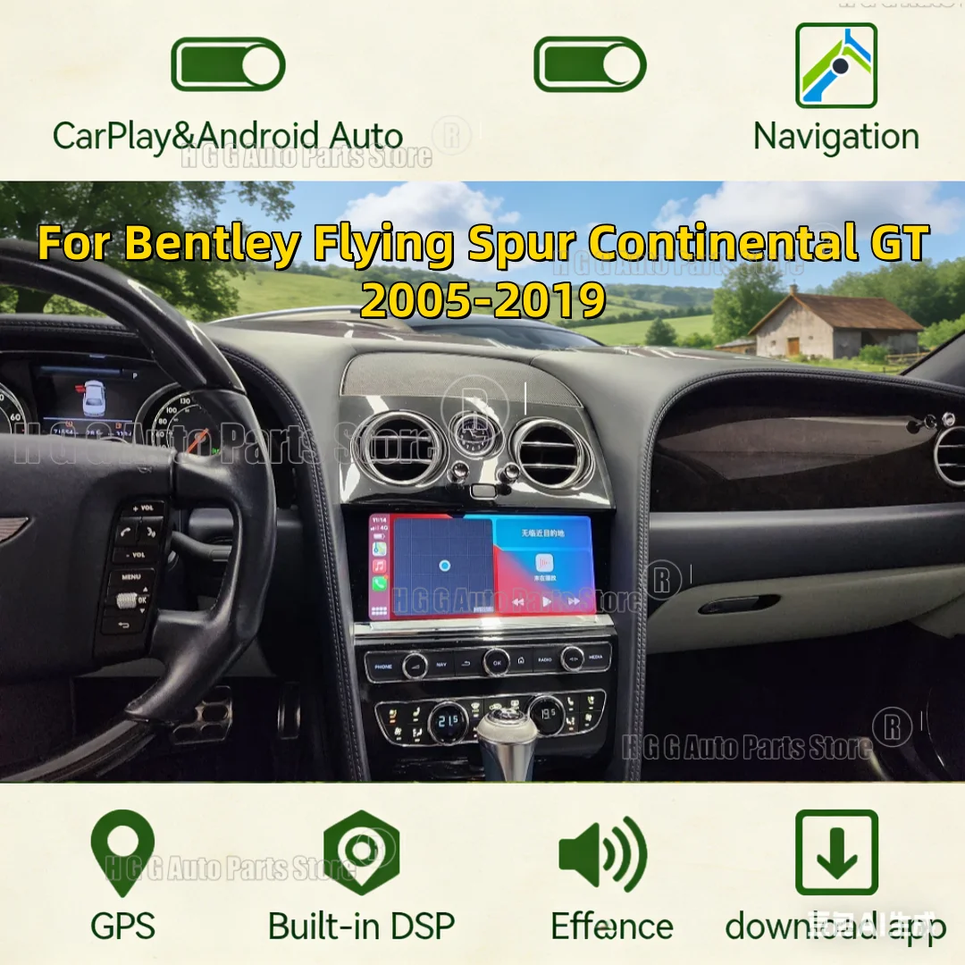 

New 2024 Style Android 13 Car Radio Screen For Bentley Flying Spur Continental GT 2005-2019 GPS Navi Recorder Multimedia Unit