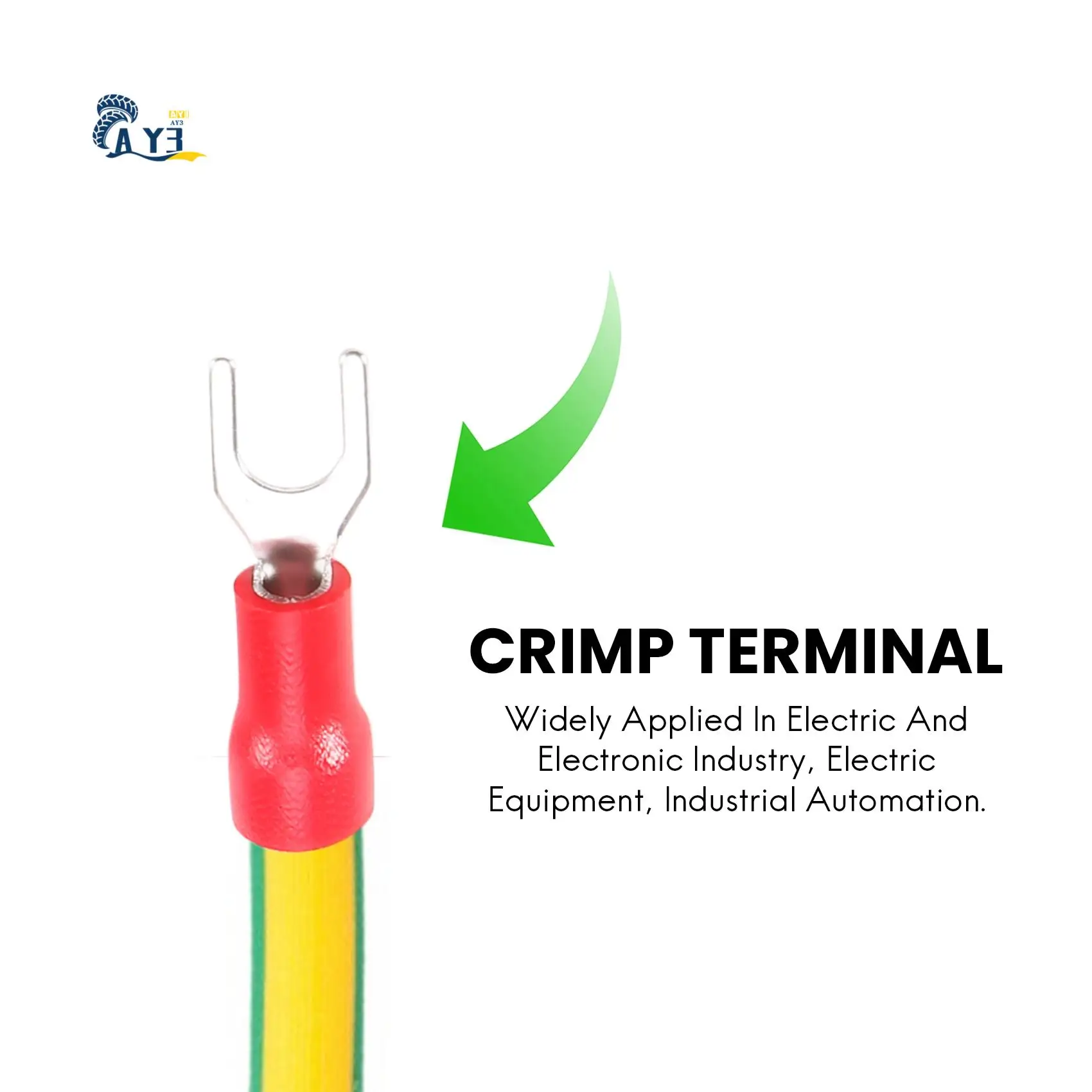 AY03-300 szt. 22-16 16-14 12-10 AWG Izolowane Widełkowe Łopatki Typu U Złącze Przewodów Elektrycznych Zaciskane Terminaly
