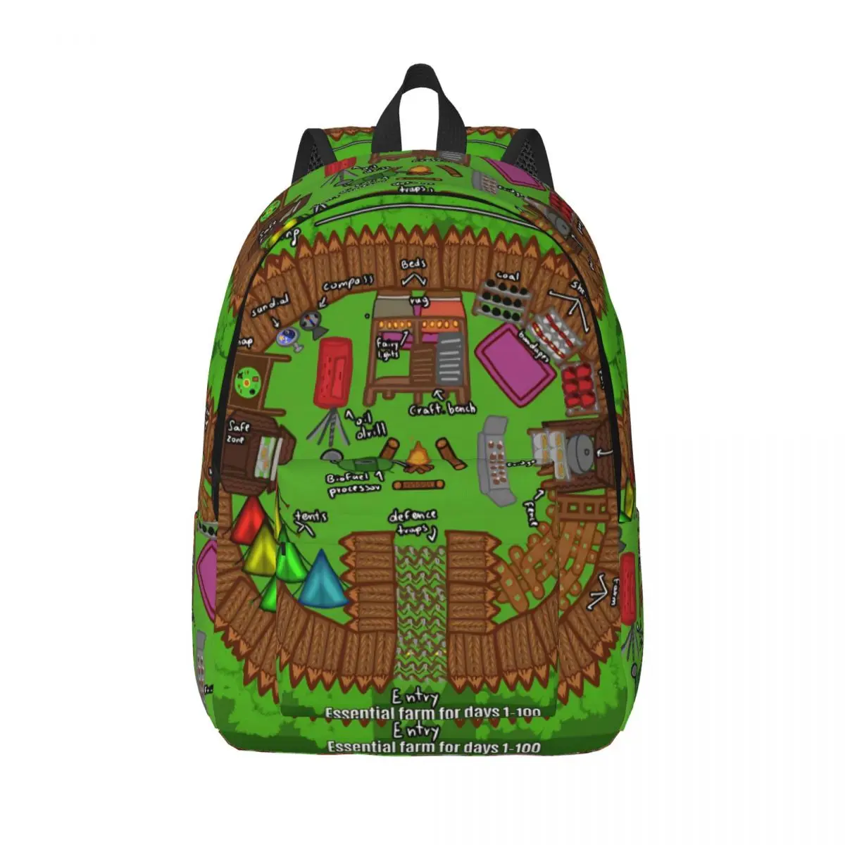 

99-Ночные базовые идеи в лесу Рюкзак Повседневный школьный дорожный рюкзак Игры выживания Ноутбук Компьютерные холщовые сумки Прочный