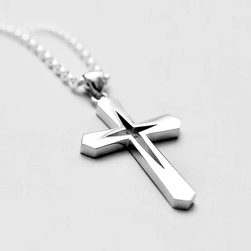 yyhcS999 silver couple star cross pendant sterling silver necklace trendy brand fashion personality guardian gift silver jewelry